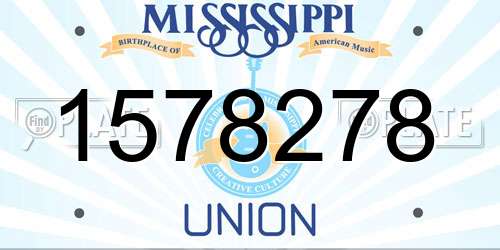 1578278 Mississippi License Plate