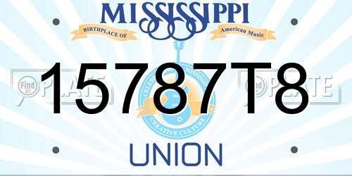 15787T8 Mississippi License Plate
