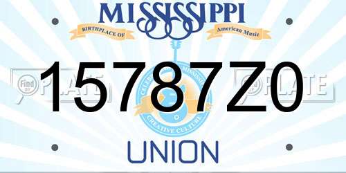 15787Z0 Mississippi License Plate