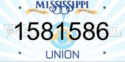 1581586 Mississippi License Plate