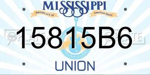 15815B6 Mississippi License Plate