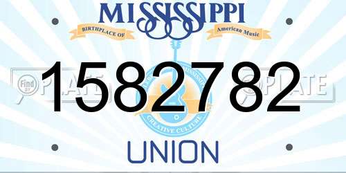 1582782 Mississippi License Plate