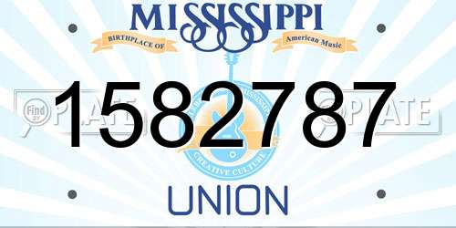 1582787 Mississippi License Plate
