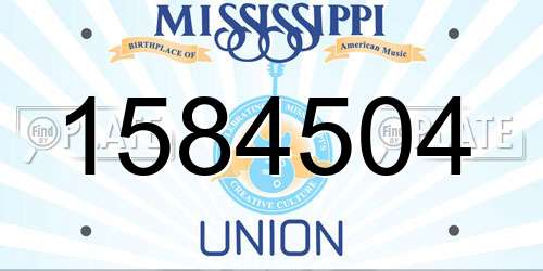 1584504 Mississippi License Plate