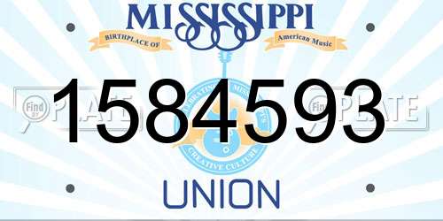 1584593 Mississippi License Plate