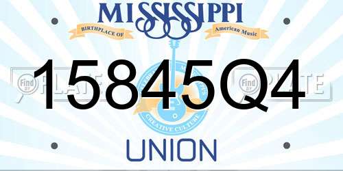 15845Q4 Mississippi License Plate
