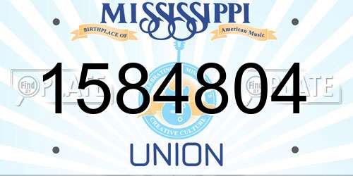 1584804 Mississippi License Plate
