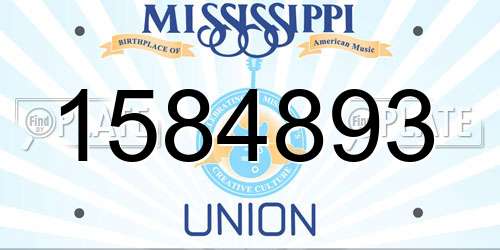 1584893 Mississippi License Plate