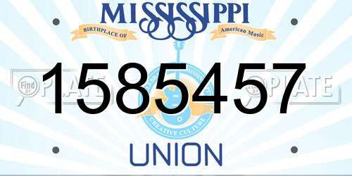 1585457 Mississippi License Plate