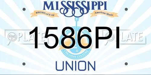 1586PI Mississippi License Plate