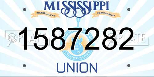 1587282 Mississippi License Plate