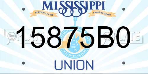 15875B0 Mississippi License Plate