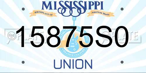 15875S0 Mississippi License Plate