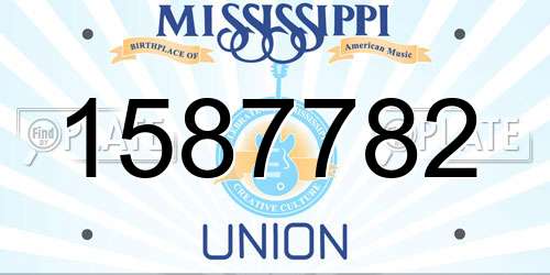1587782 Mississippi License Plate
