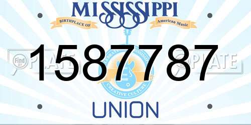 1587787 Mississippi License Plate