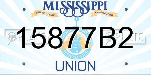 15877B2 Mississippi License Plate