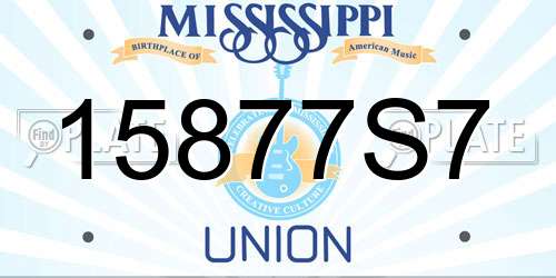 15877S7 Mississippi License Plate