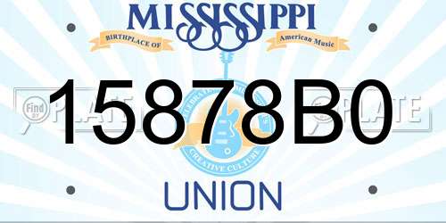 15878B0 Mississippi License Plate
