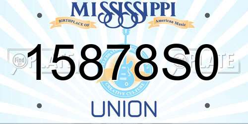 15878S0 Mississippi License Plate