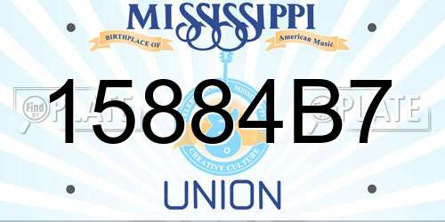 15884B7 Mississippi License Plate