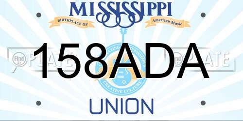 158ADA Mississippi License Plate