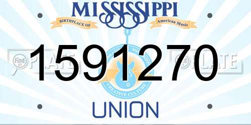 1591270 Mississippi License Plate