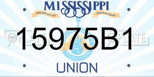 15975B1 Mississippi License Plate