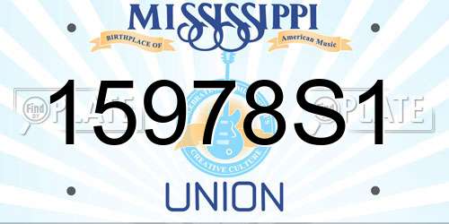 15978S1 Mississippi License Plate