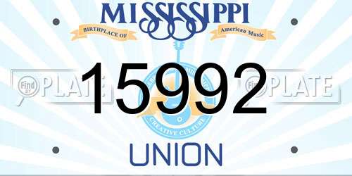 15992 Mississippi License Plate