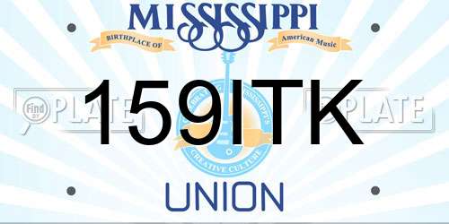 159ITK Mississippi License Plate