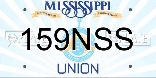 159NSS Mississippi License Plate