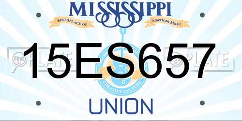 15ES657 Mississippi License Plate