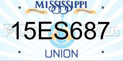 15ES687 Mississippi License Plate