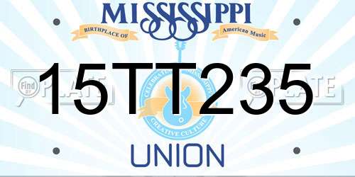 15TT235 Mississippi License Plate