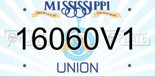16060V1 Mississippi License Plate