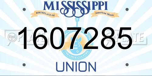 1607285 Mississippi License Plate