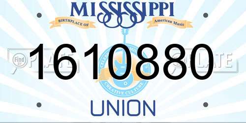 1610880 Mississippi License Plate