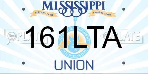 161LTA Mississippi License Plate
