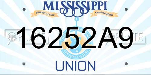 16252A9 Mississippi License Plate