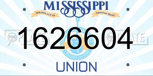 1626604 Mississippi License Plate