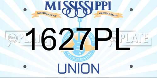 1627PL Mississippi License Plate