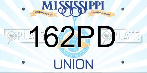 162PD Mississippi License Plate