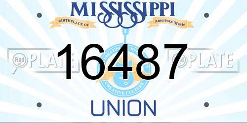 16487 Mississippi License Plate