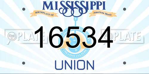 16534 Mississippi License Plate