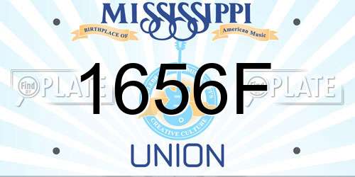 1656F Mississippi License Plate