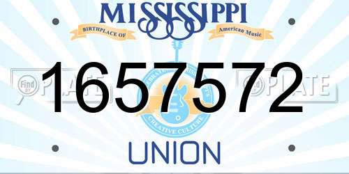 1657572 Mississippi License Plate