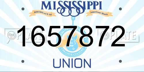 1657872 Mississippi License Plate