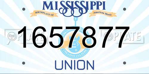 1657877 Mississippi License Plate