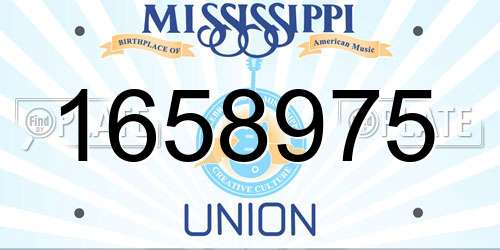 1658975 Mississippi License Plate