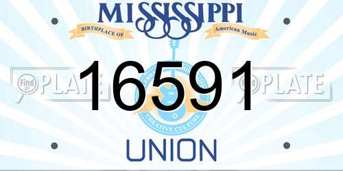 16591 Mississippi License Plate